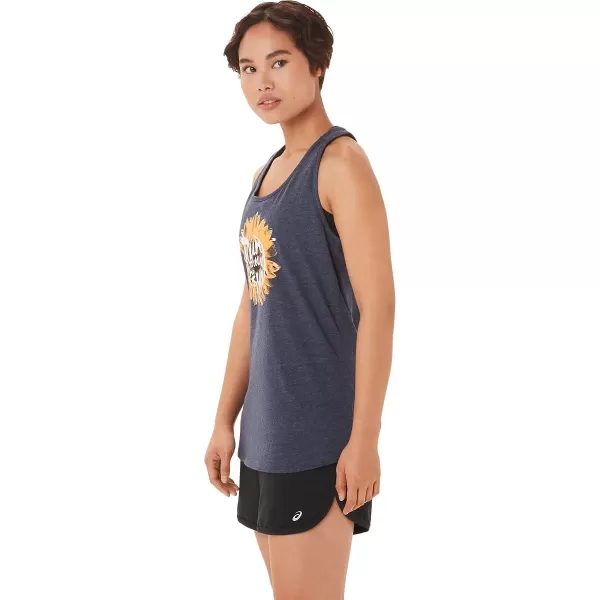 imageASICS Womens Run Around The Sun Racerback ApparelPeacoat Heather