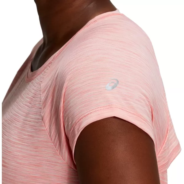 imageASICS Womens Short Sleeve Linear Training Top Running ApparelGuava Spacedye