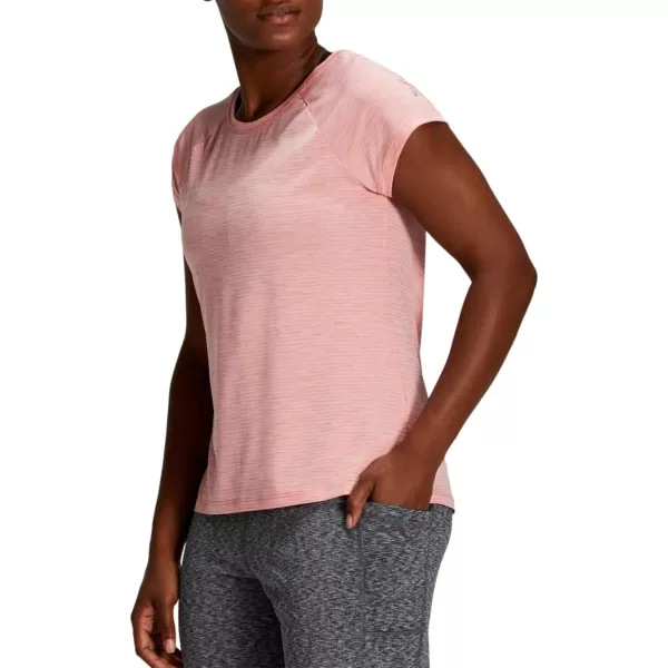 imageASICS Womens Short Sleeve Linear Training Top Running ApparelGuava Spacedye