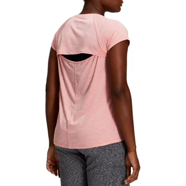 imageASICS Womens Short Sleeve Linear Training Top Running ApparelGuava Spacedye