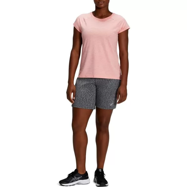 imageASICS Womens Short Sleeve Linear Training Top Running ApparelGuava Spacedye