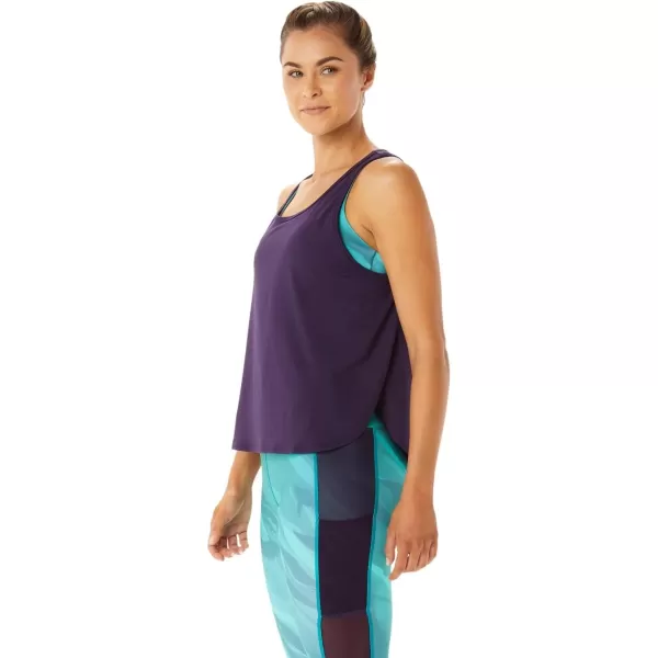 imageASICS Womens Side Slit Sleeveless TOP ApparelNight Shade