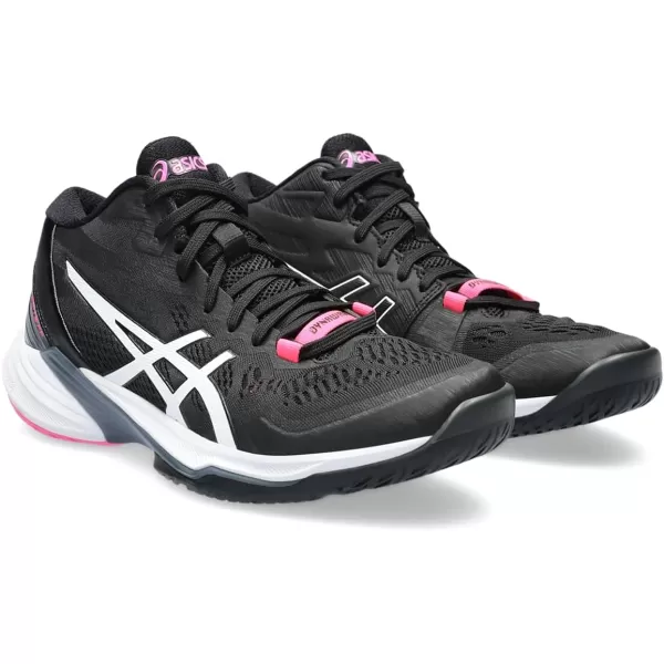 imageASICS Womens Sky Elite FlyteFoam Mid Top 2 Volleyball ShoeBlackWhite