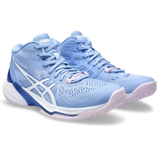 imageASICS Womens Sky Elite FlyteFoam Mid Top 2 Volleyball ShoeLight SapphireWhite