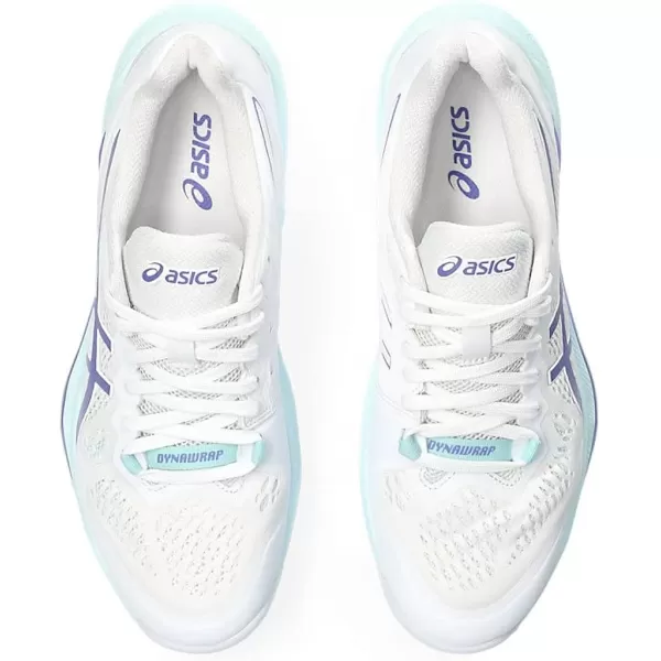 imageASICS Womens Sky Elite FlyteFoam Volleyball ShoesWhiteBlue Violet