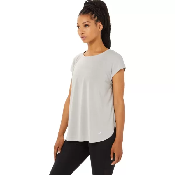 imageASICS Womens Slit Short Sleeve TOP Training ApparelOyster Grey
