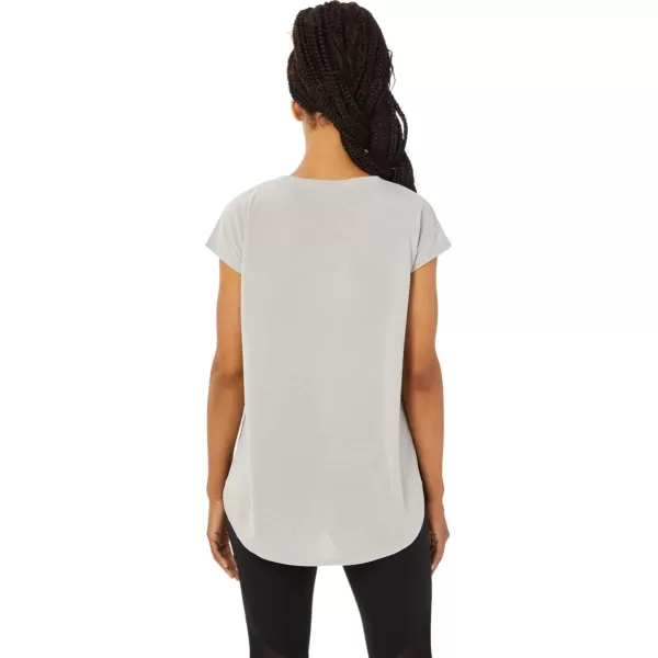 imageASICS Womens Slit Short Sleeve TOP Training ApparelOyster Grey