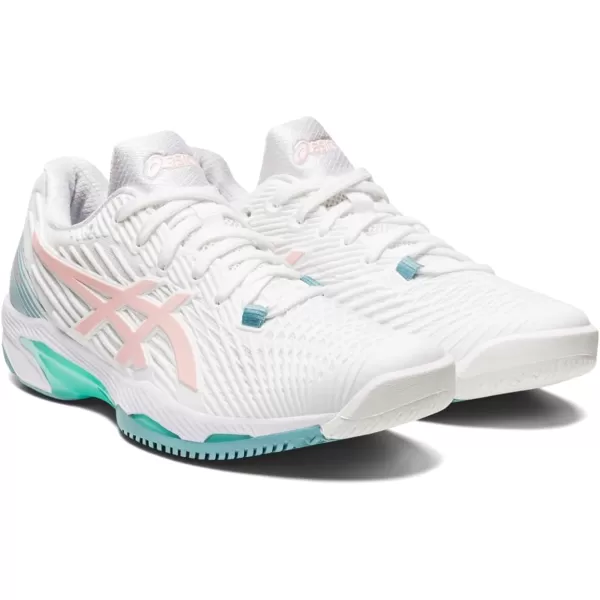 imageASICS Womens Solution Speed FlyteFoam 2 Tennis ShoesWhiteFrosted Rose