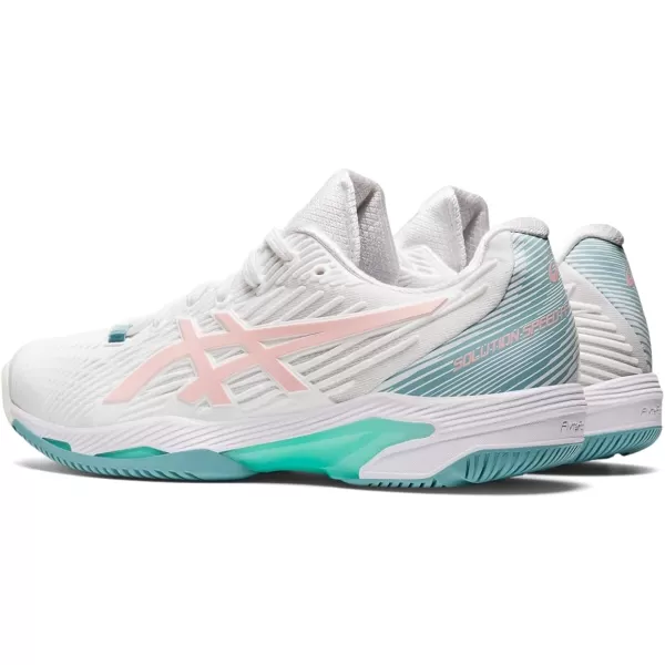 imageASICS Womens Solution Speed FlyteFoam 2 Tennis ShoesWhiteFrosted Rose