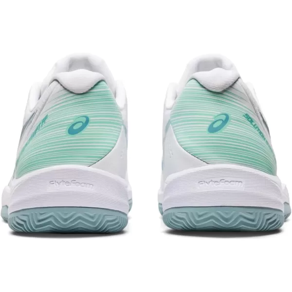 imageASICS Womens Solution Swift FlyteFoam Clay Tennis ShoesWhiteSmoke Blue