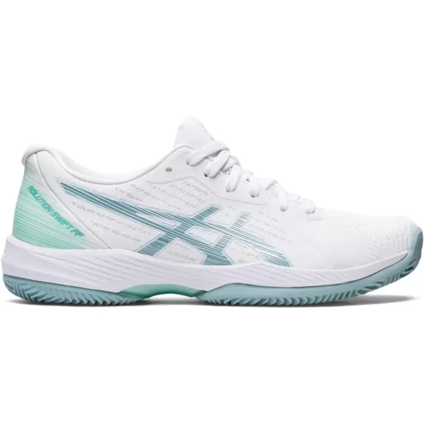 imageASICS Womens Solution Swift FlyteFoam Clay Tennis ShoesWhiteSmoke Blue