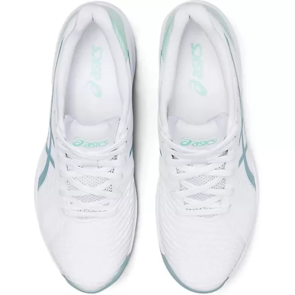 imageASICS Womens Solution Swift FlyteFoam Clay Tennis ShoesWhiteSmoke Blue