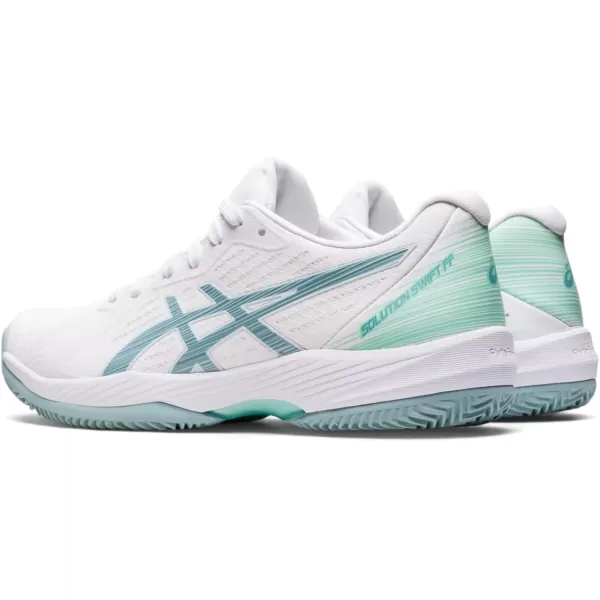 imageASICS Womens Solution Swift FlyteFoam Clay Tennis ShoesWhiteSmoke Blue