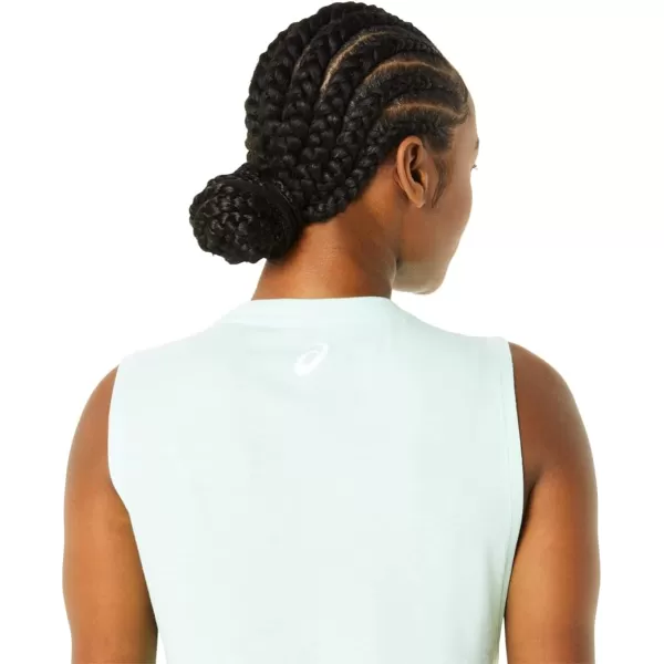 imageASICS Womens Sound Mind Sound Body Mountain Muscle Tank Training ApparelFresh Ice Heather