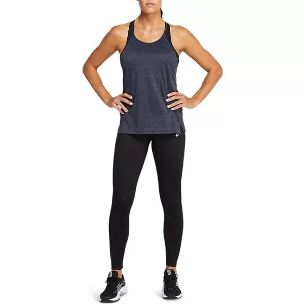 imageASICS Womens Strappy Tank Training ApparelPerformance Black Spacedye
