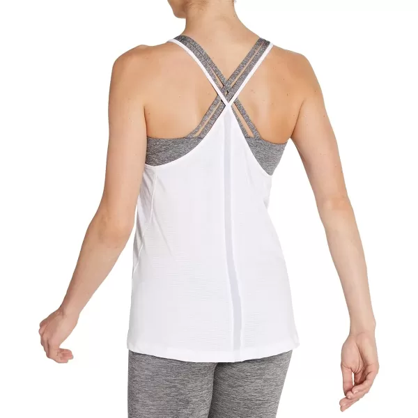 imageASICS Womens Strappy Tank Training ApparelWhite Spacedye
