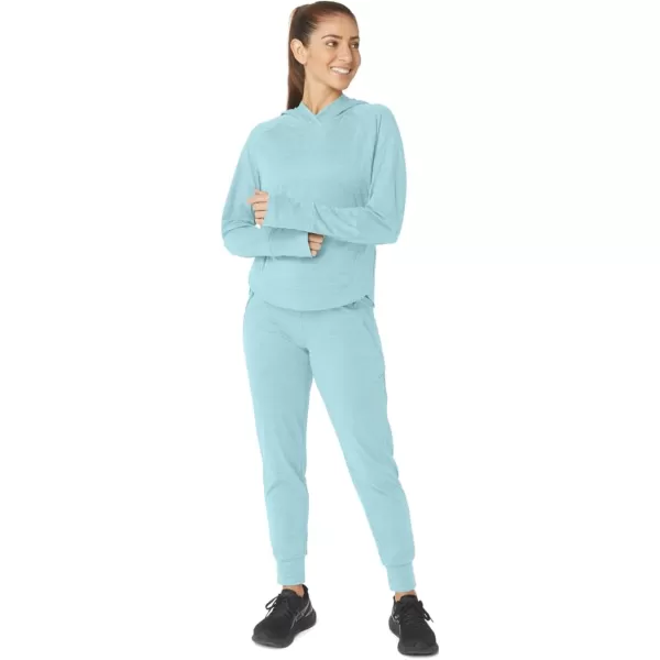 imageASICS Womens TECH PO HOODIE 20 ApparelAquamarine Spacedye