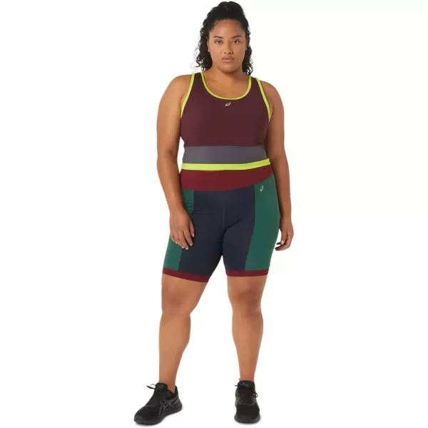imageASICS Womens The New Strong rePURPOSED Biker ApparelNavyCardinalForest