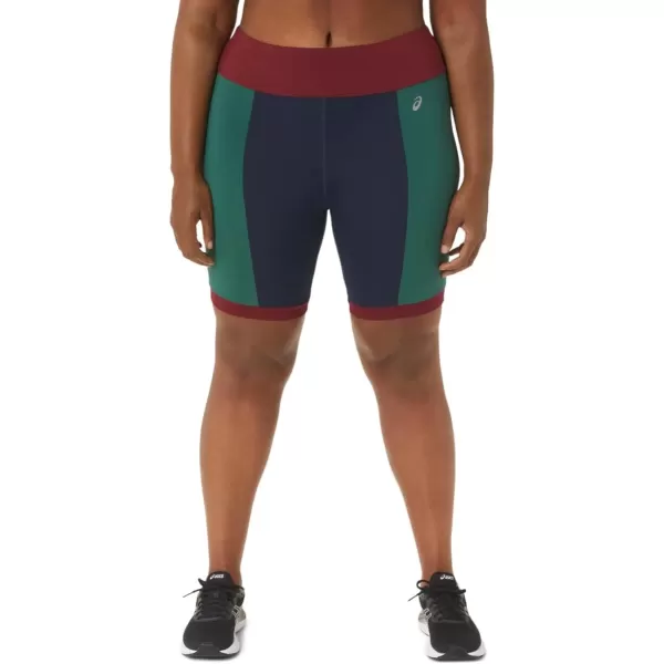 imageASICS Womens The New Strong rePURPOSED Biker ApparelNavyCardinalForest