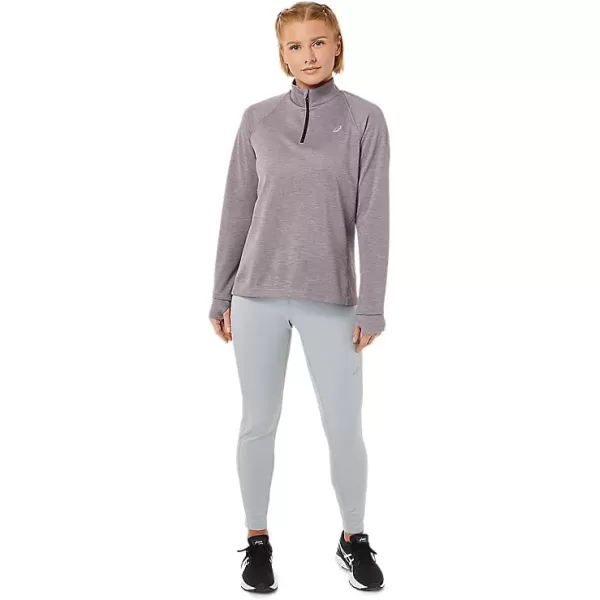 imageASICS Womens Thermopolis 14 Zip ApparelDeep Mars Heather