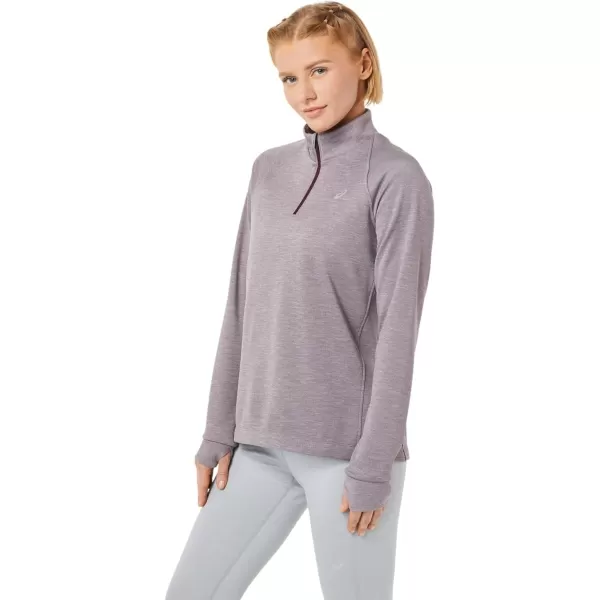 imageASICS Womens Thermopolis 14 Zip ApparelDeep Mars Heather