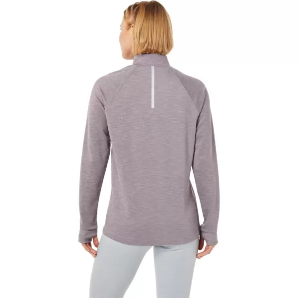 imageASICS Womens Thermopolis 14 Zip ApparelDeep Mars Heather