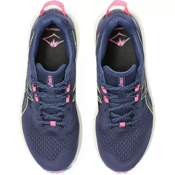 imageASICS Womens Trabuco Terra 2 Running ShoesDeep OceanLime Green