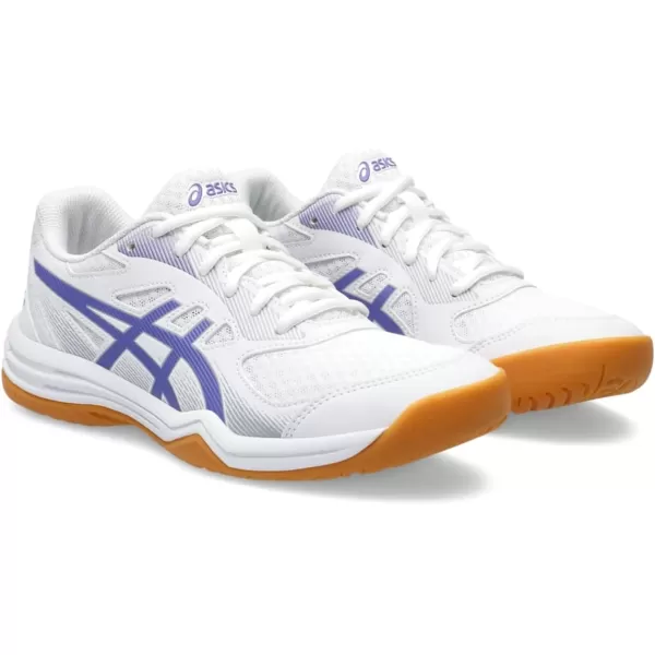 imageASICS Womens Upcourt 5 Indoor Sport ShoeWhiteBlue Violet