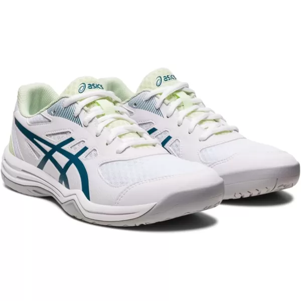 imageASICS Womens Upcourt 5 Indoor Sport ShoeWhiteInk Teal