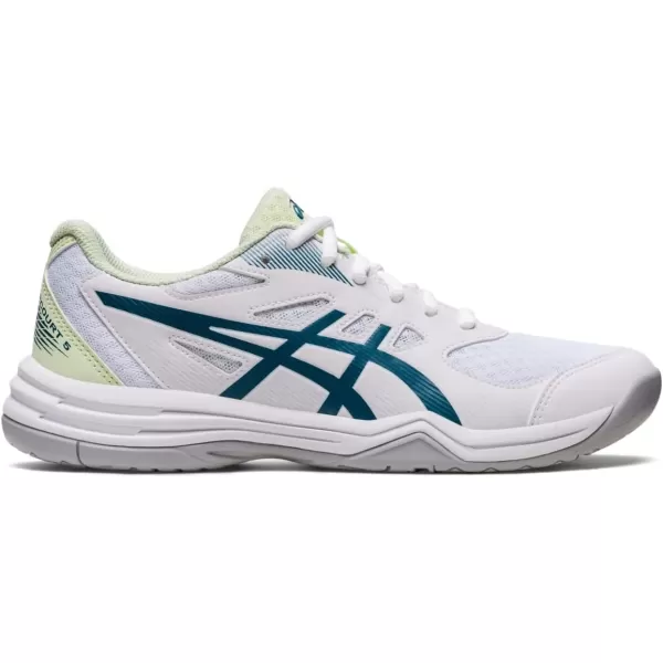 imageASICS Womens Upcourt 5 Indoor Sport ShoeWhiteInk Teal