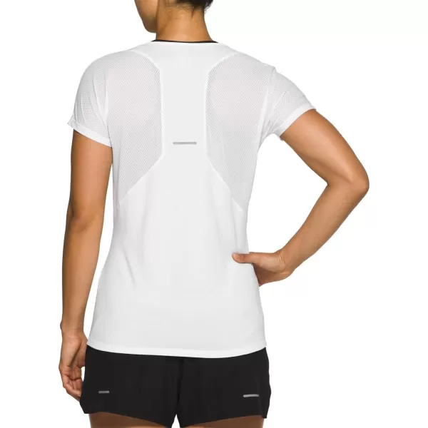 imageASICS Womens VNeck Short Sleeve Top Running ApparelBrilliant White