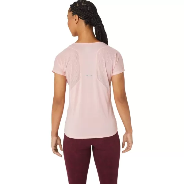 imageASICS Womens VNeck Short Sleeve Top Running ApparelFrosted Rose
