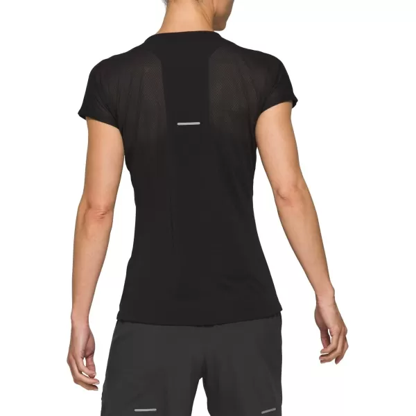 imageASICS Womens VNeck Short Sleeve Top Running ApparelPerformance Black