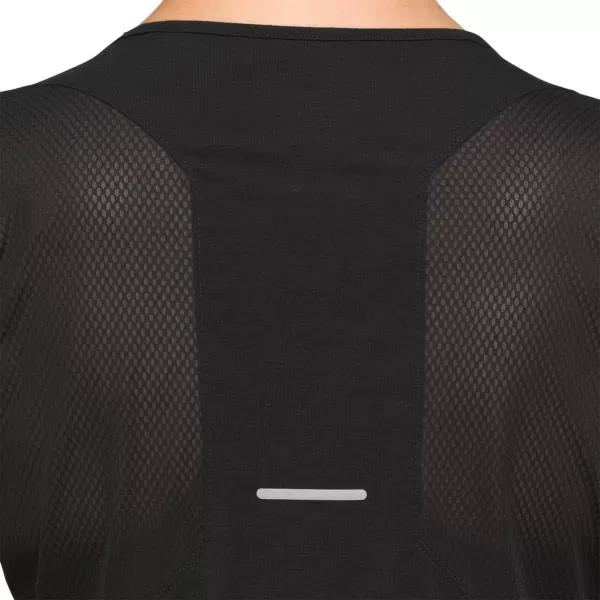 imageASICS Womens VNeck Short Sleeve Top Running ApparelPerformance Black