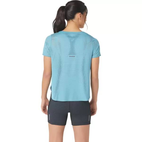 imageASICS Womens Ventilate ACTIBREEZE Short Sleeve TOP ApparelGris Blue