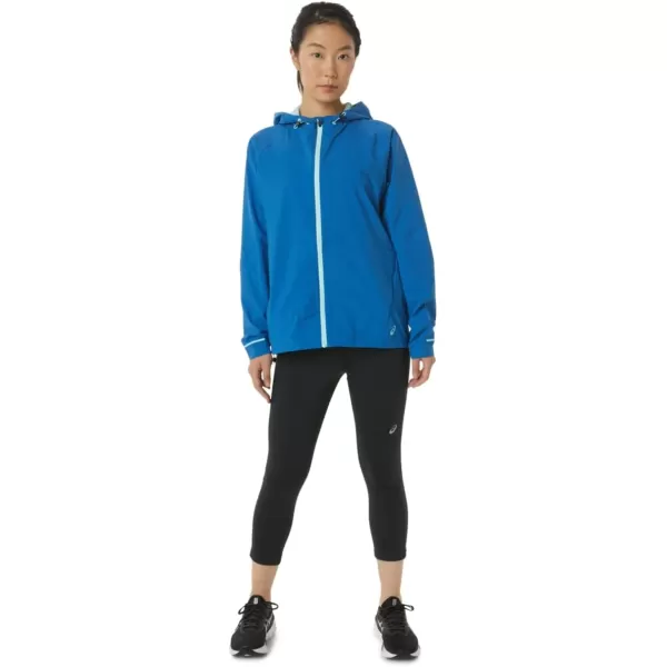 imageASICS Womens WATERPROOF JACKET ApparelLake DriveClear Blue