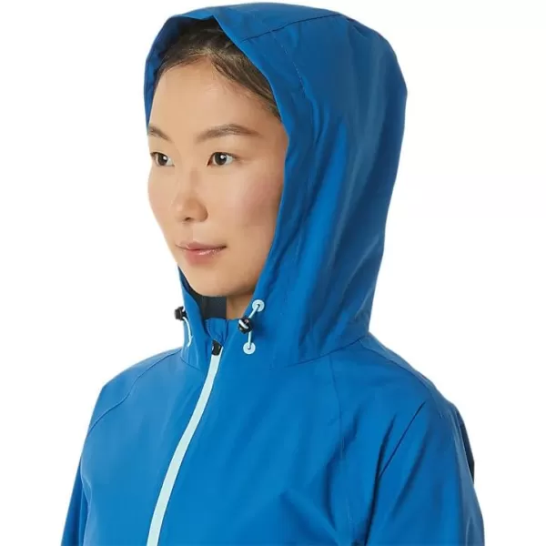 imageASICS Womens WATERPROOF JACKET ApparelLake DriveClear Blue