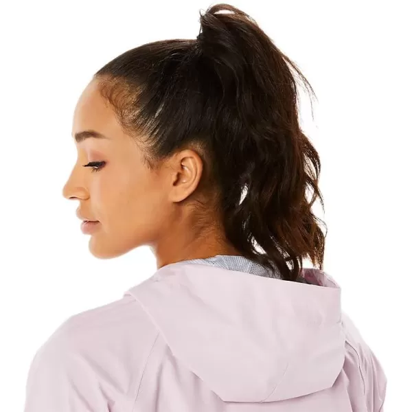 imageASICS Womens WATERPROOF JACKET ApparelPiedmont GreyBarely Rose