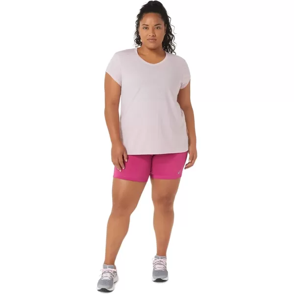 imageASICS Womens Womens Heather Vneck Short Sleeve TOP ApparelBarely Rose Heather