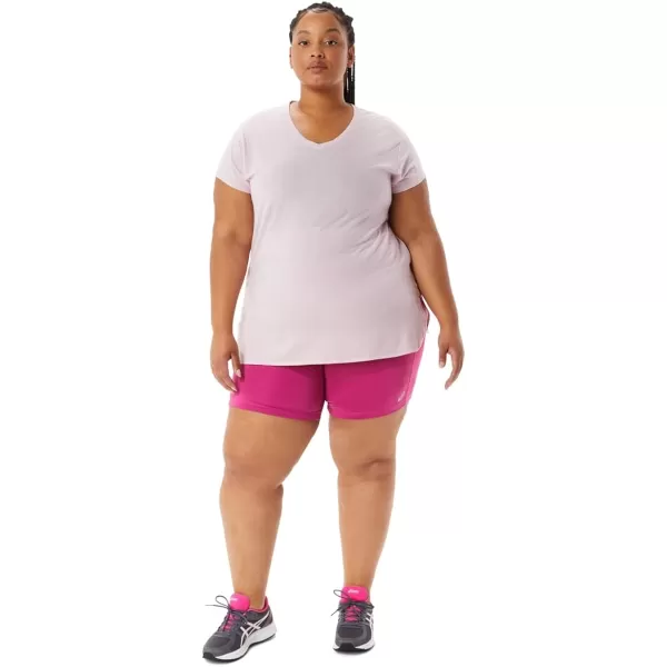 imageASICS Womens Womens Heather Vneck Short Sleeve TOP ApparelBarely Rose Heather