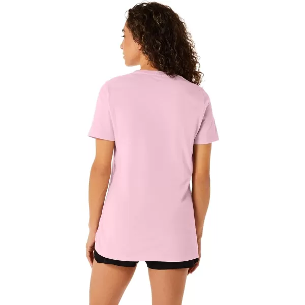 imageASICS Womens Womens Short Sleeve EST 1977 Vneck TEEPink Salt