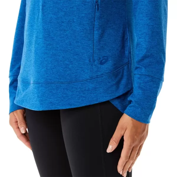 imageASICS Womens Womens TECH PO HOODIE ApparelLake Drive SpacedyeClear Blue