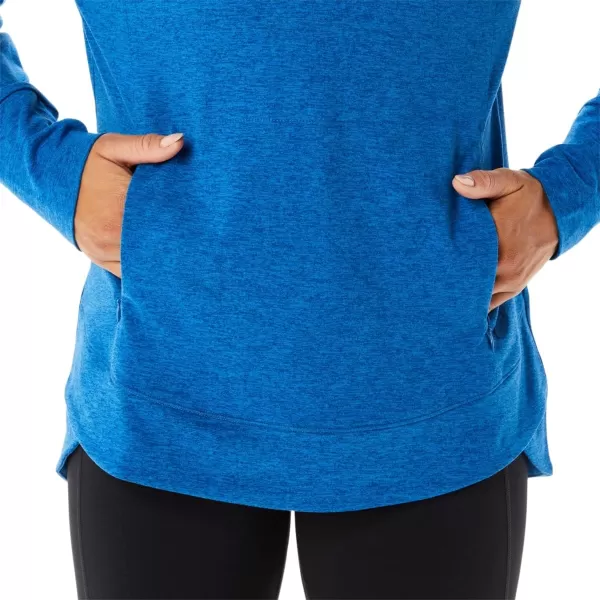 imageASICS Womens Womens TECH PO HOODIE ApparelLake Drive SpacedyeClear Blue