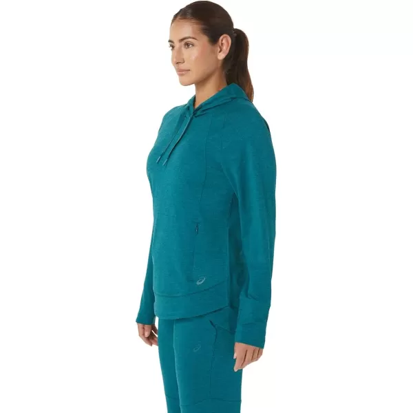 imageASICS Womens Womens TECH PO HOODIE ApparelVelvet Pine Spacedye