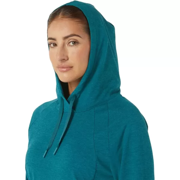 imageASICS Womens Womens TECH PO HOODIE ApparelVelvet Pine Spacedye