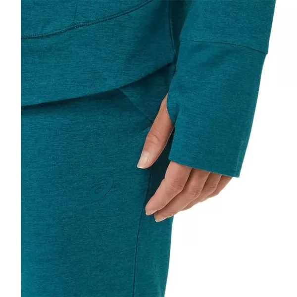imageASICS Womens Womens TECH PO HOODIE ApparelVelvet Pine Spacedye