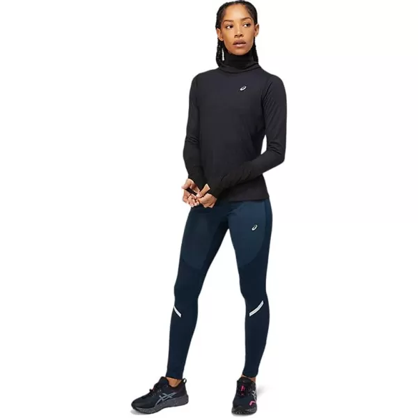 imageASICS Womens Wool Rib Long Sleeve Top Running ApparelPerformance BlackGraphite Grey