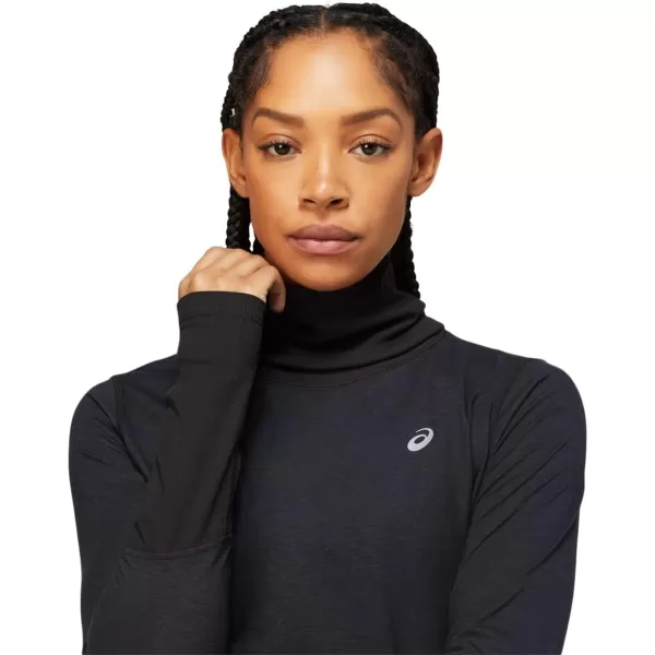 imageASICS Womens Wool Rib Long Sleeve Top Running ApparelPerformance BlackGraphite Grey