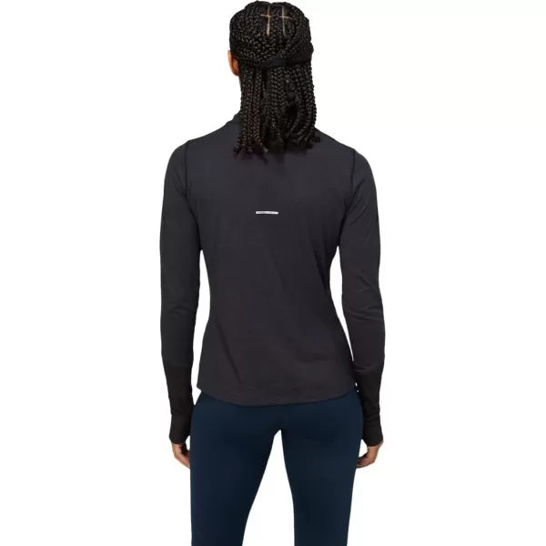 imageASICS Womens Wool Rib Long Sleeve Top Running ApparelPerformance BlackGraphite Grey
