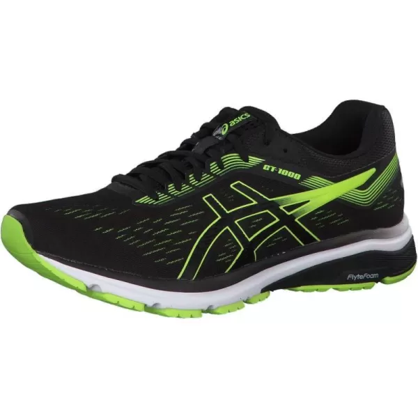 imageASICS GT1000 7 Mens Running ShoeBlack Black Hazard Green 004